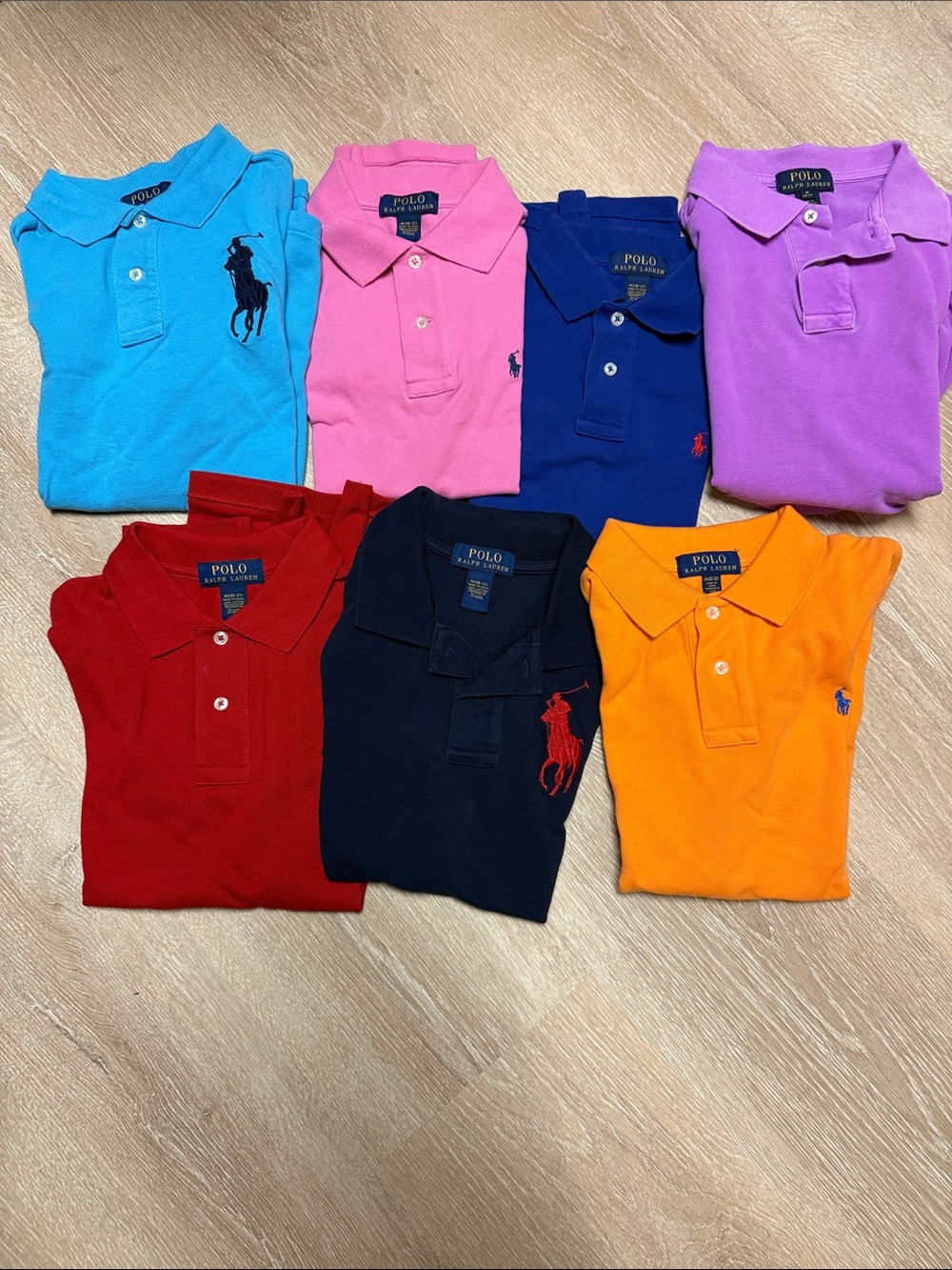 Polo Ralph Lauren Boys Polo Bundle Of 7 Shirts In Size Medium (10-12) Euc